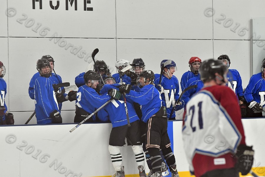 Wheaton College Men\'s Ice Hockey vs Middlesex Community College. - Photo By: KEITH NORDSTROM
